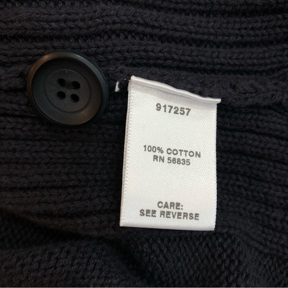 Cabela’s navy cotton sweater 3/4 Henley button front M - Picture 7 of 9